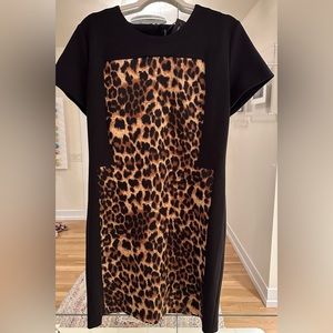 Mob Wife! Leopard + Black Block Sheath Dress🖤 Eye Turner for Sure!